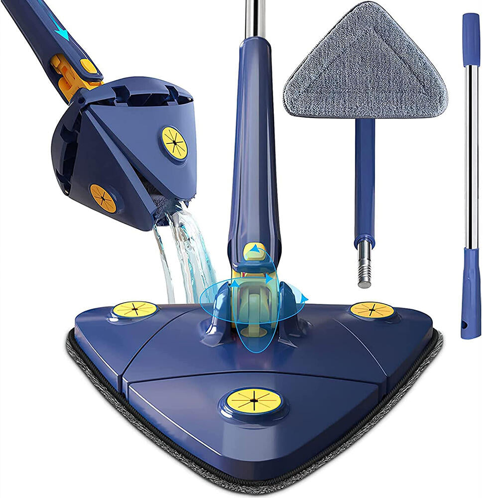 Mopa Fregona Triangular De Limpieza Ajustable Giratoria de 360°